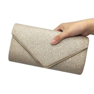 ALDO Gold Glitter Clutch